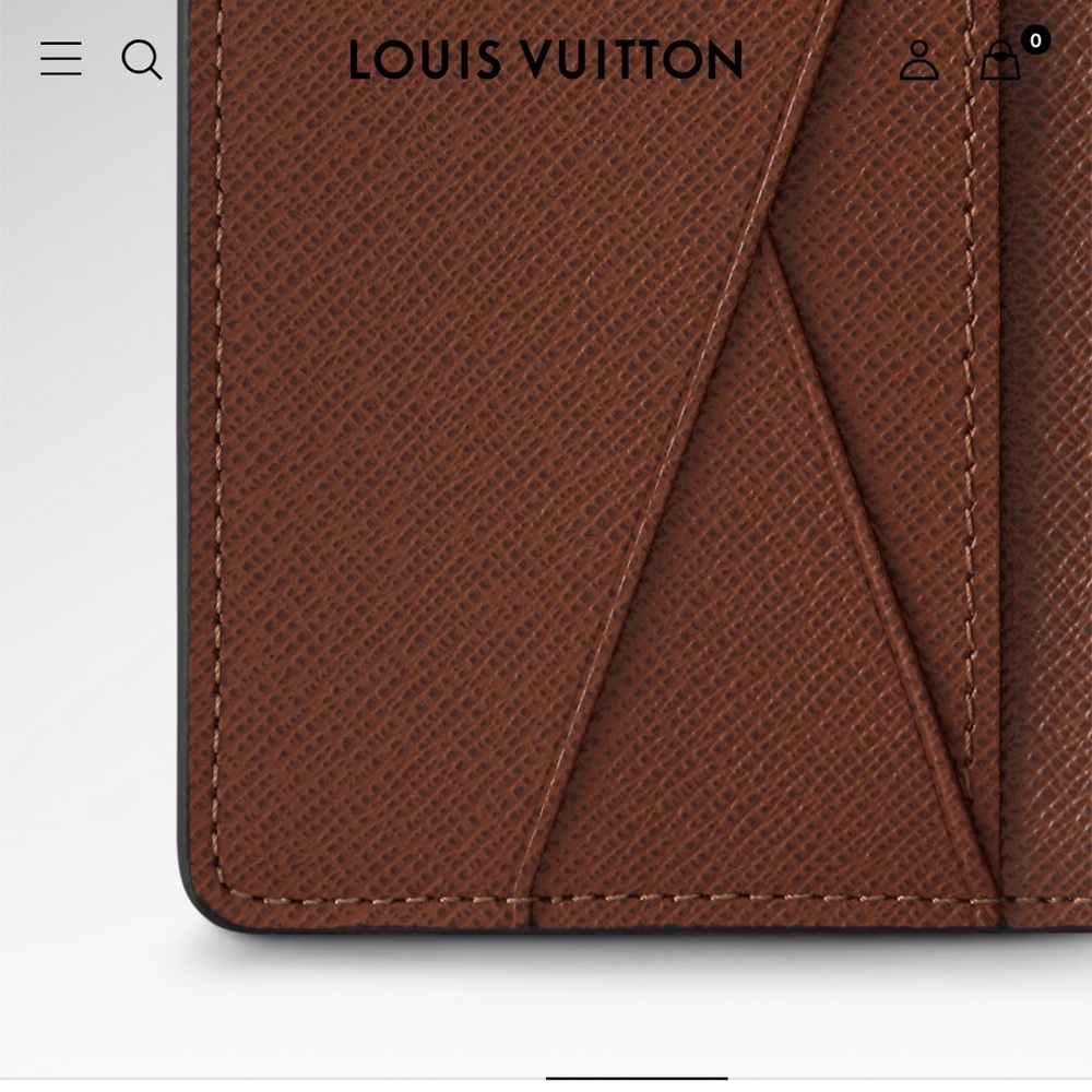 Louis Vuitton Brown and Gold Monogram Card Case - Picture 3 of 5